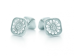 Tiffany Ziegfeld Collection daisy cuff links in sterling silver - The Great Gatsby collection.PNG
